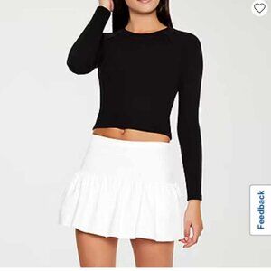 Forever 21 Long Sleeve, Round Neck, Ribbed Knit Cropped Top, SIZE M
